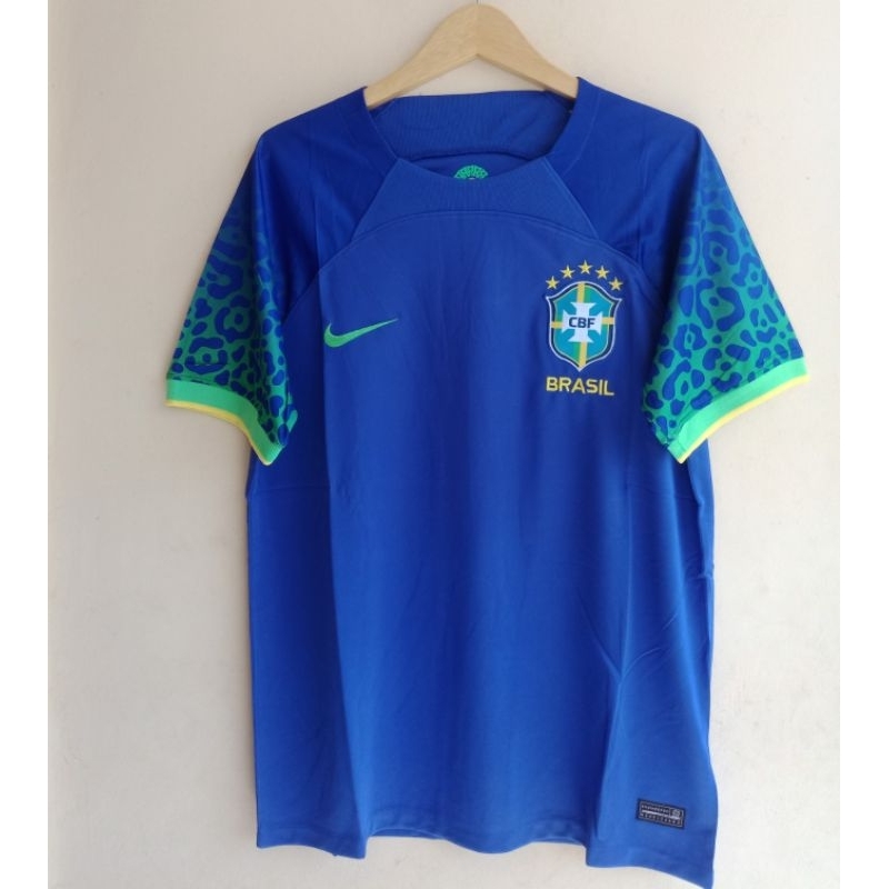 JERSEY BOLA BRAZIL AWAY PIALA DUNIA 2022 GRADE ORI