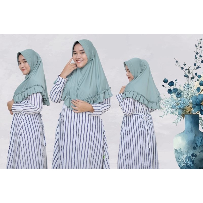 JILBAB INSTAN REMPEL MADU JERSEY // KERUDUNG JERSEY // KERUDUNG INSTAN // KERUDUNG JERSEY REMPEL KRI