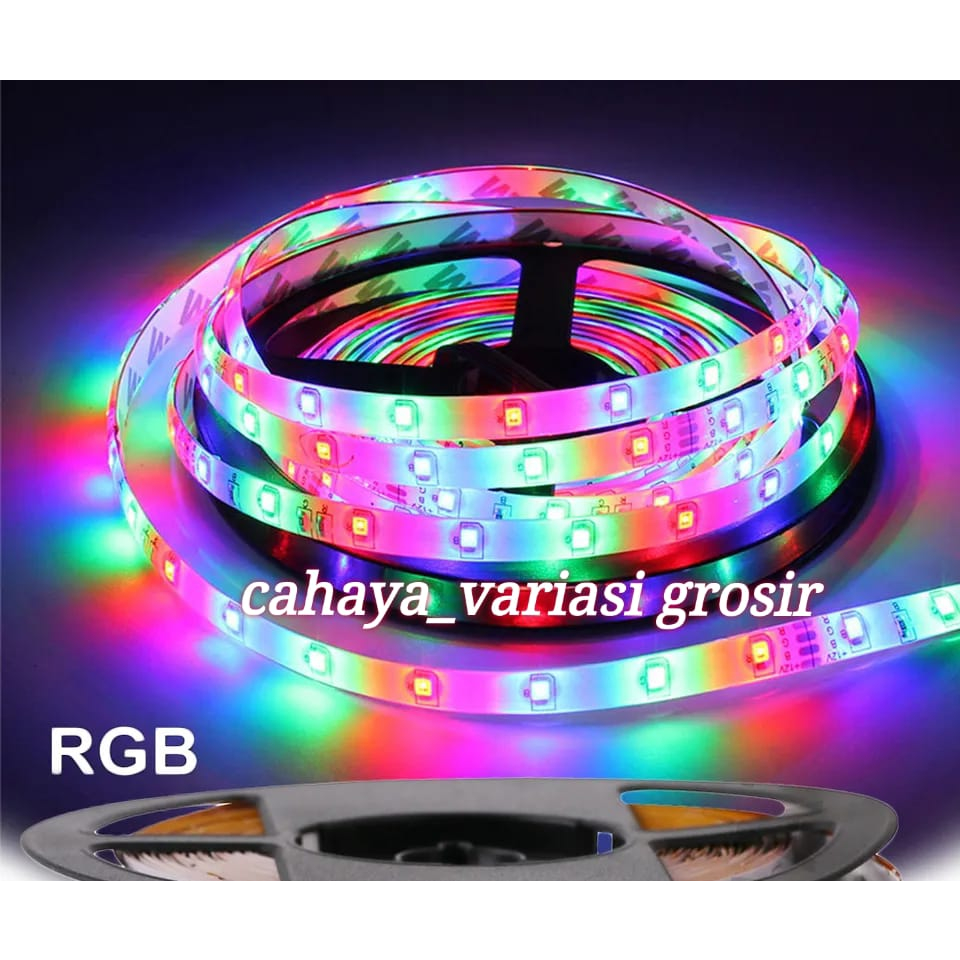 Lampu Led Strip Flexible Roll 5meter motor mobil Led 3528 24volt 12volt