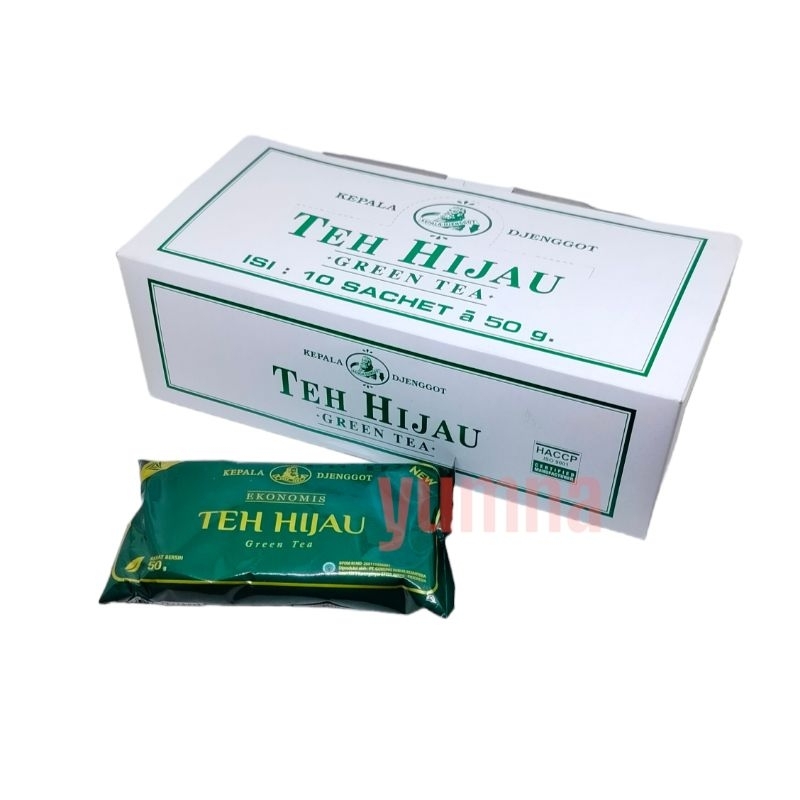 

TEH HIJAU SACHET 1 BOX ISI 10 PCS TEH HIJAU BUBUK CAP KEPALA DJENGGOT
