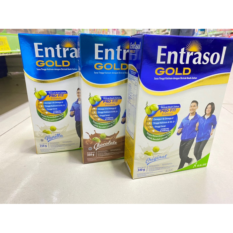 

Entrasol Gold 340gr Susu tinggi kalsium untuk kekuatan tulang dan jantung