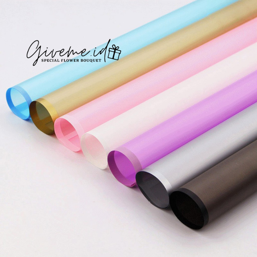 

[ 20 Lembar ] Color Frame Cellophane Flower Wrapping Paper Transparant List Warna Kertas Buket Waterproof Paper Bunga Korean Wraping Florist Material Boucket Transparan