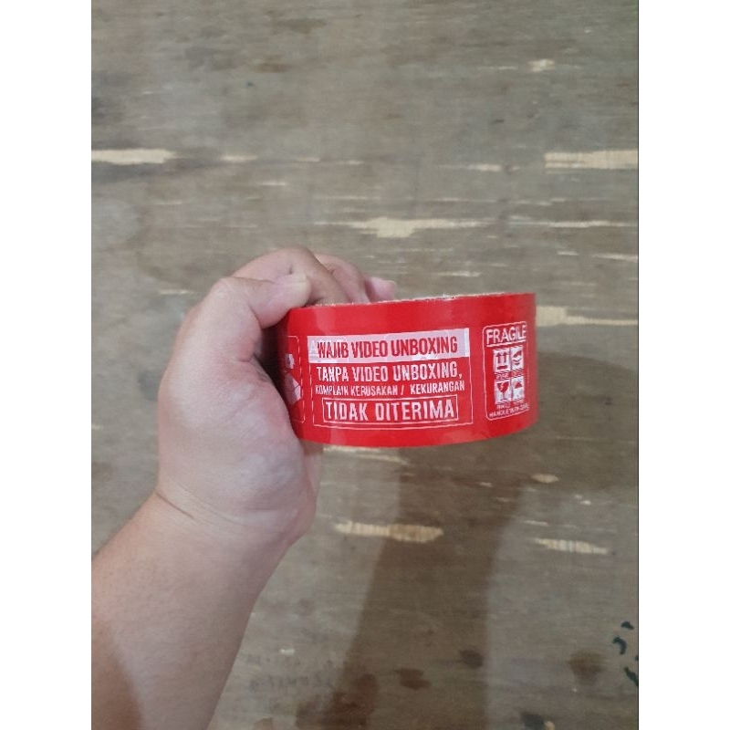 

lakban fragile dan unboxing