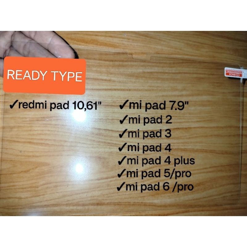 TEMPERED GLASS TABLET REDMI PAD 10.61 XIAOMI PAD 7.9 MI PAD 2 PAD 3 PAD 4 PAD 4 PLUS PAD 5 MIPAD 6 P