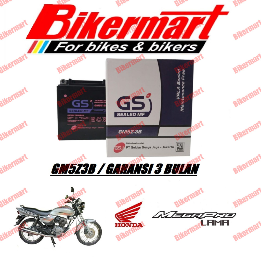Aki Motor Honda Megapro Lama Primus GM5Z3B Accu Kering MF