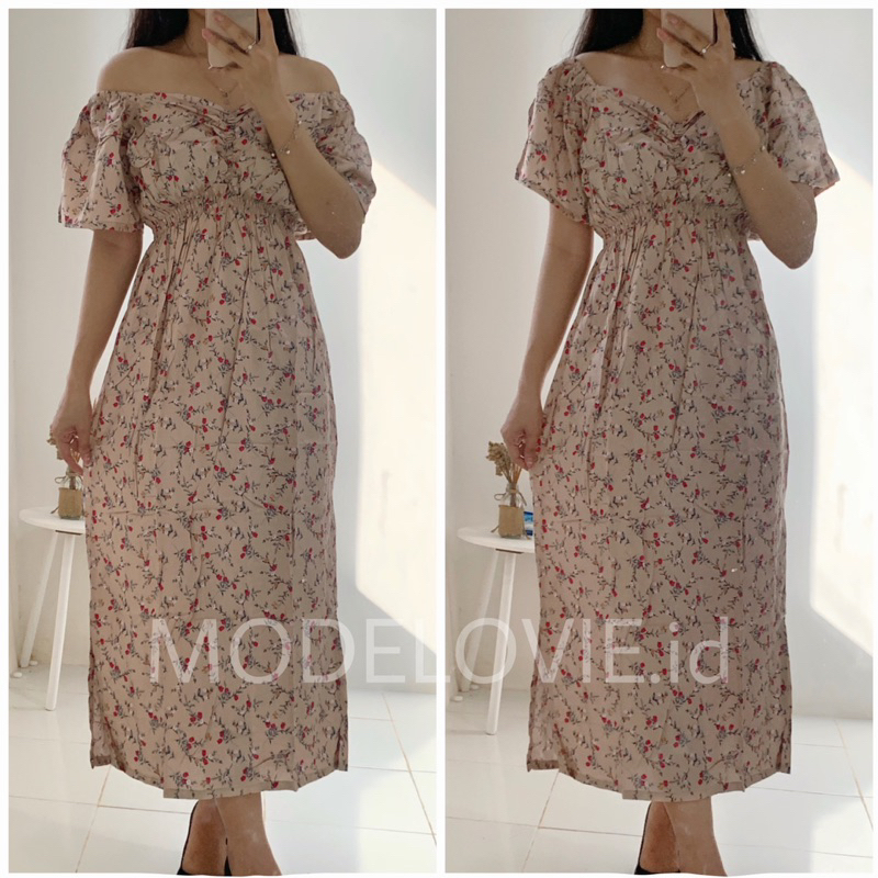 [MODEVIE] LONG DRESS (D106) MUAT XL - HOME DRESS / Dress Panjang / Dress rumah / Dress Korea / Dress