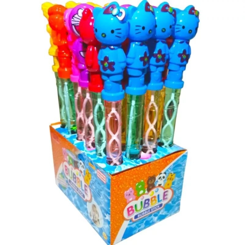 Mainan Anak Bubble Stick Karakter / Pluit / Bintang Bulan Lampu Tiup Gelembung Sabun Tiup Balon