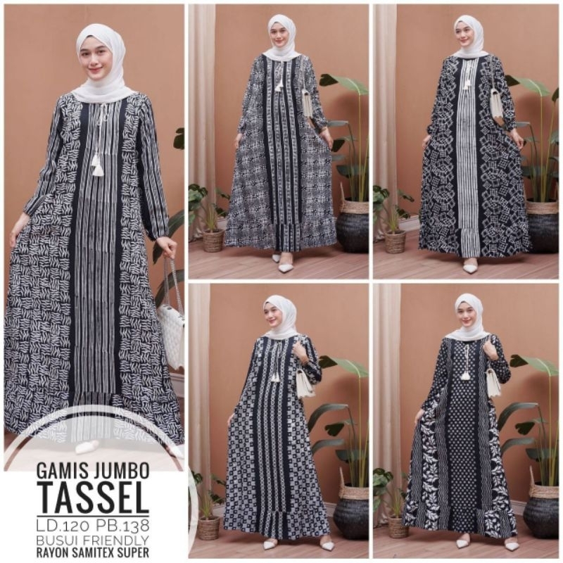 gamis jumbo tassel renda