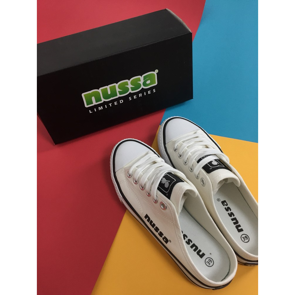 Sepatu Sandal Wanita Model Bustong Nussa Official Slip On Shoes Import Original 100% terbaru Ukuran 