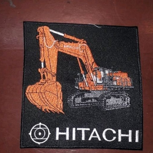 emblem bordir excavator Hitachi