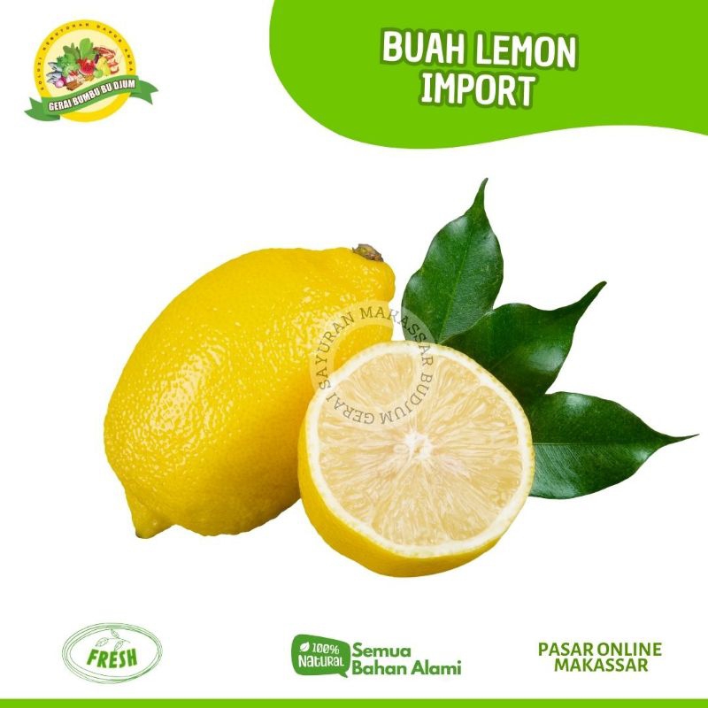 

BUAH BUAHAN LEMON LOKAL FRESH SEGAR MURAH SAYURAN ONLINE MAKASSAR Bisa Instan Delivery