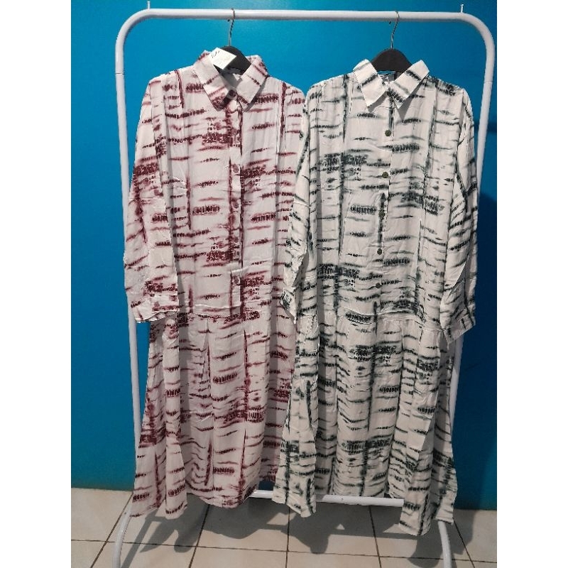 Gamis Rayon Jumbo motif tie dye
