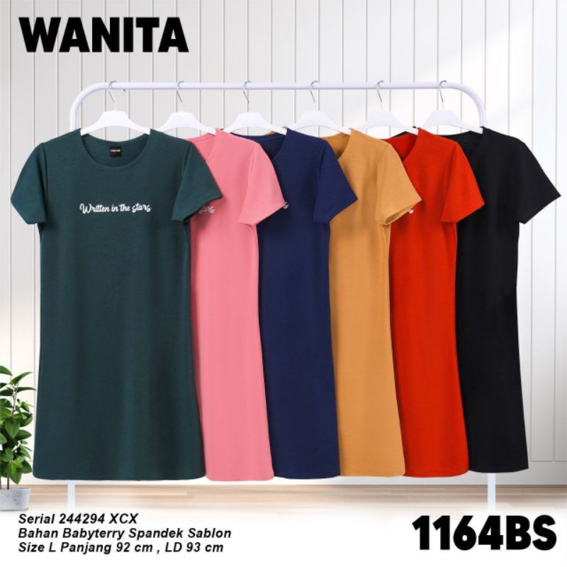 LEMONE 1164BSS DRESS KAOS WANITA DASTER KAOS BABYTERRY UK.L
