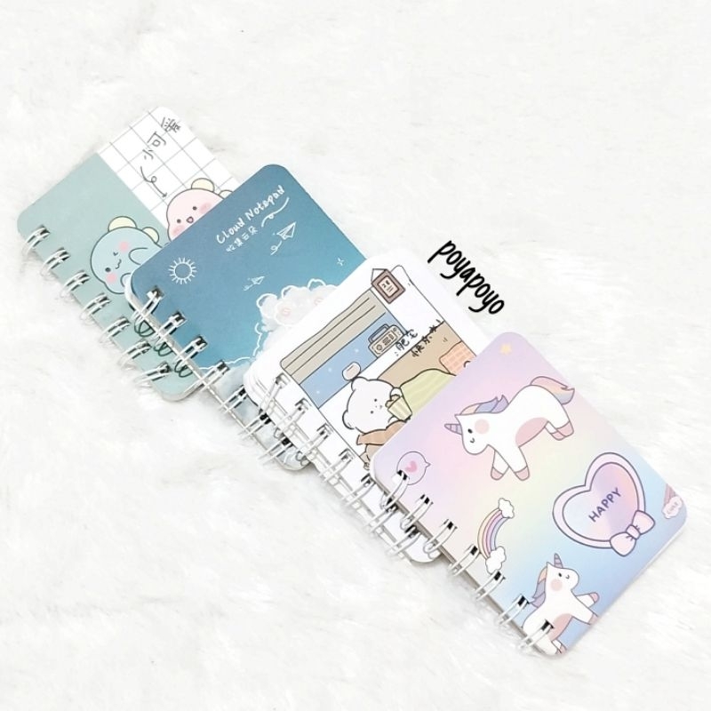 

Notebook mini A7 karakter kartun lucu Notebook ring buku saku lucu