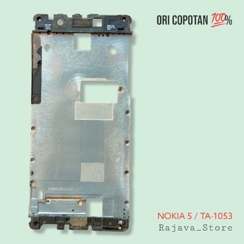 Tutup mesin frame tengah tatakan lcd nokia 5 ta-1053 ori original cabutan copotan asli presisi