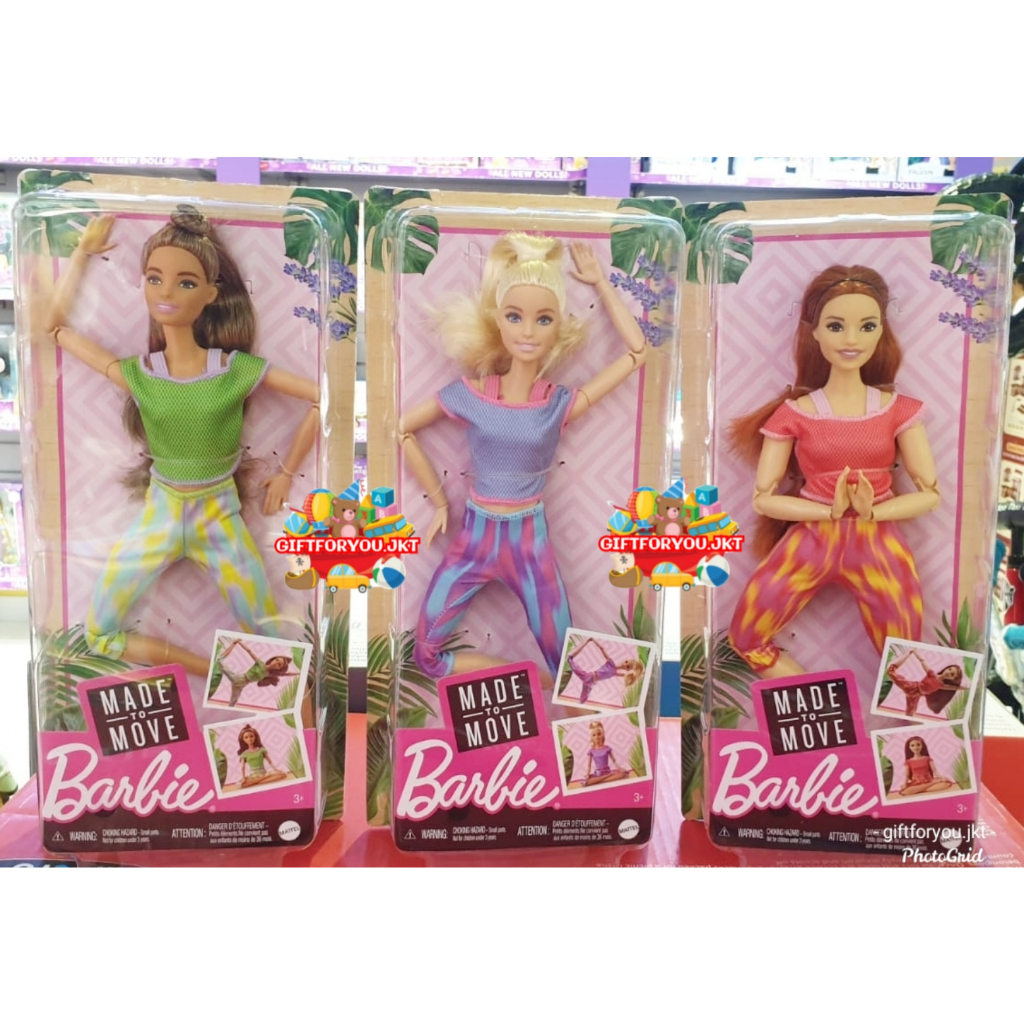 Barbie Made to Move MTM Doll Mainan Boneka Anak Perempuan Girl Pretend Play Toy Kid Fashion Collecti