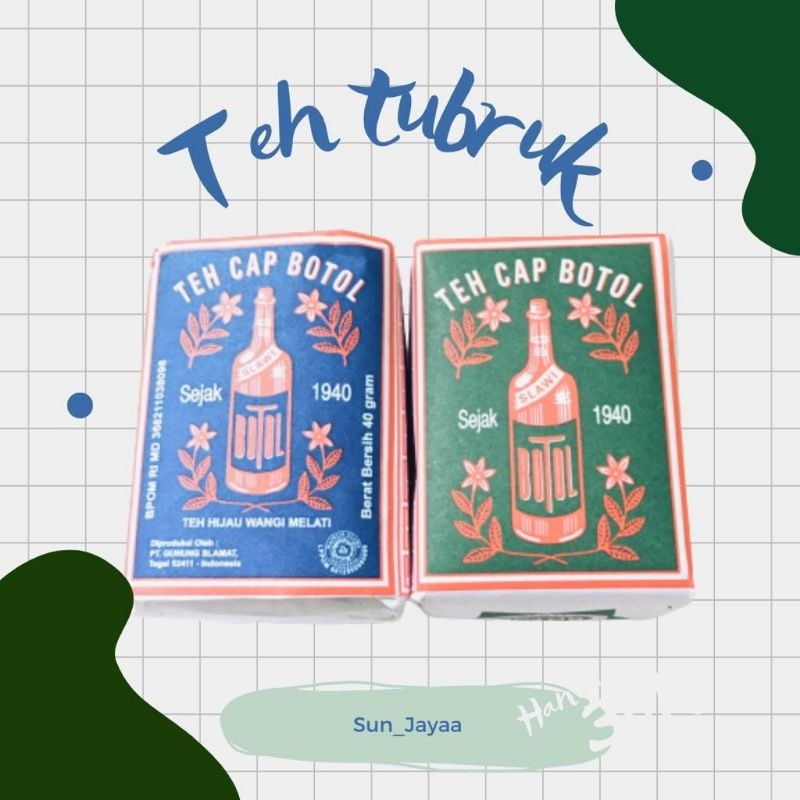 

Teh cap botol tubruk 40 gram per pcs