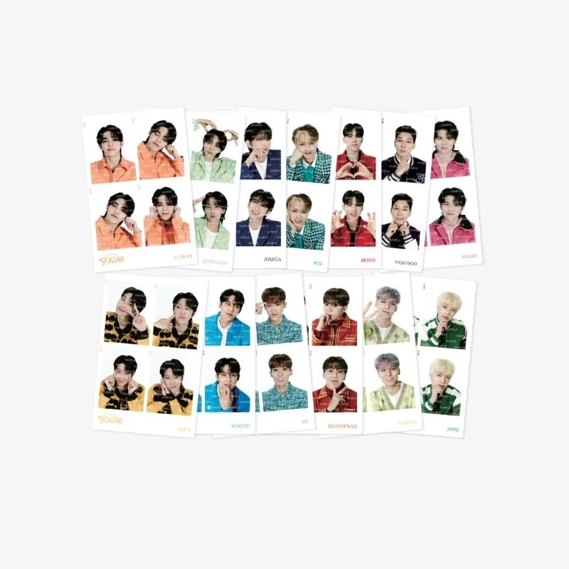 Sharing 4Cuts Seventeen Follow Tour Seungcheol Jeonghan Joshua Jun Hoshi Wonwoo Woozi The8 Mingyu Do