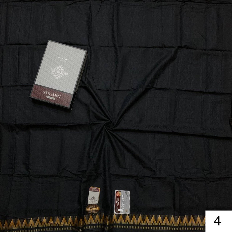 SARUNG WADIMOR MESRES STRIMIN TERBARU HITAM POLOS MOTIF TIMBUL
