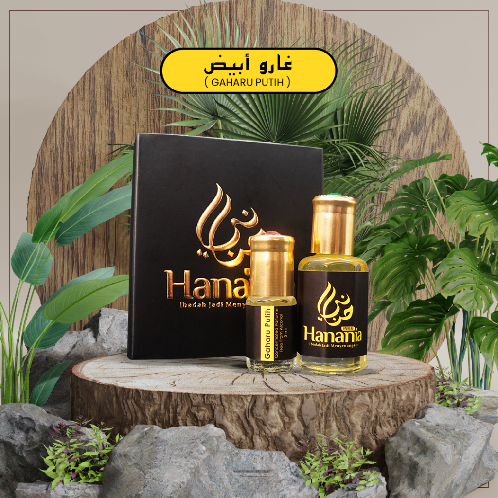 [Beli 1 Gratis 1] Parfum Hanania Gaharu Putih Parfum Sholat Gaharu Putih| Parfum Muslim Gaharu Putih