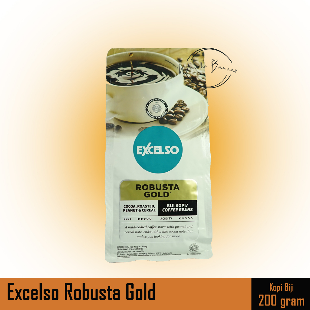 

Kopi Biji Excelso Robusta Gold 200g