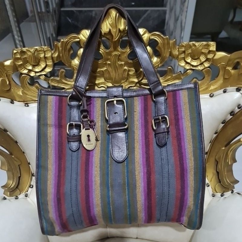 Tas fossil emory tote Preloved ku PL