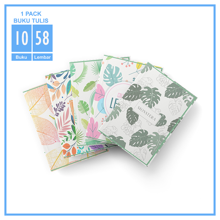 

Buku Tulis Sampul Anak Sekolah 1 pack Motif Go Green Isi 58 Lembar #NB'05