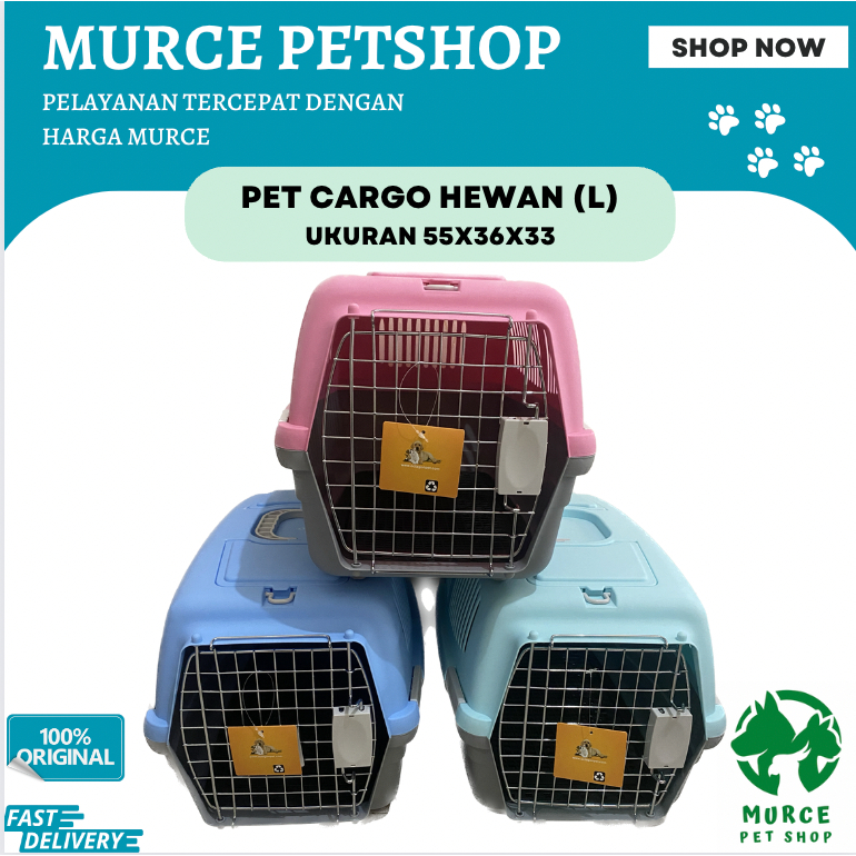 Pet Carrier / Pet Cargo / Kandang Jinjing Kucing Kelinci Anjing Ukuran L