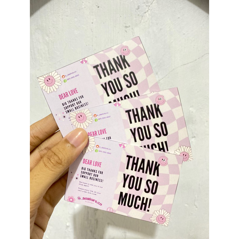 

THANK YOU CARD | GREETING CARD | KARTU UCAPAN | GIFT/HADIAH
