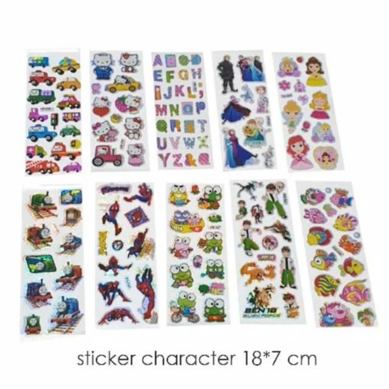 

Stiker karakter timbul mini isi 20 pcs