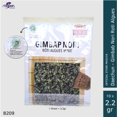 

Daechun Gimbap NORI 2gr x10 Lembar Rumput Laut SUSHI