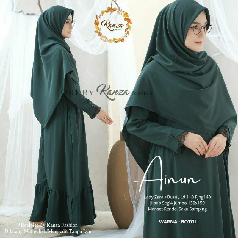 GAMIS SET JILBAB SEGIEMPAT 150X150 SIMPEL ELEGAN
