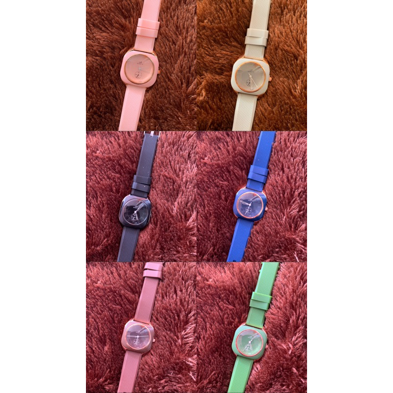 ( BISA COD ) JAM TANGAN FASHION WANITA MIRATE CRONO RUBBER JAM TANGAN KARET WANITA