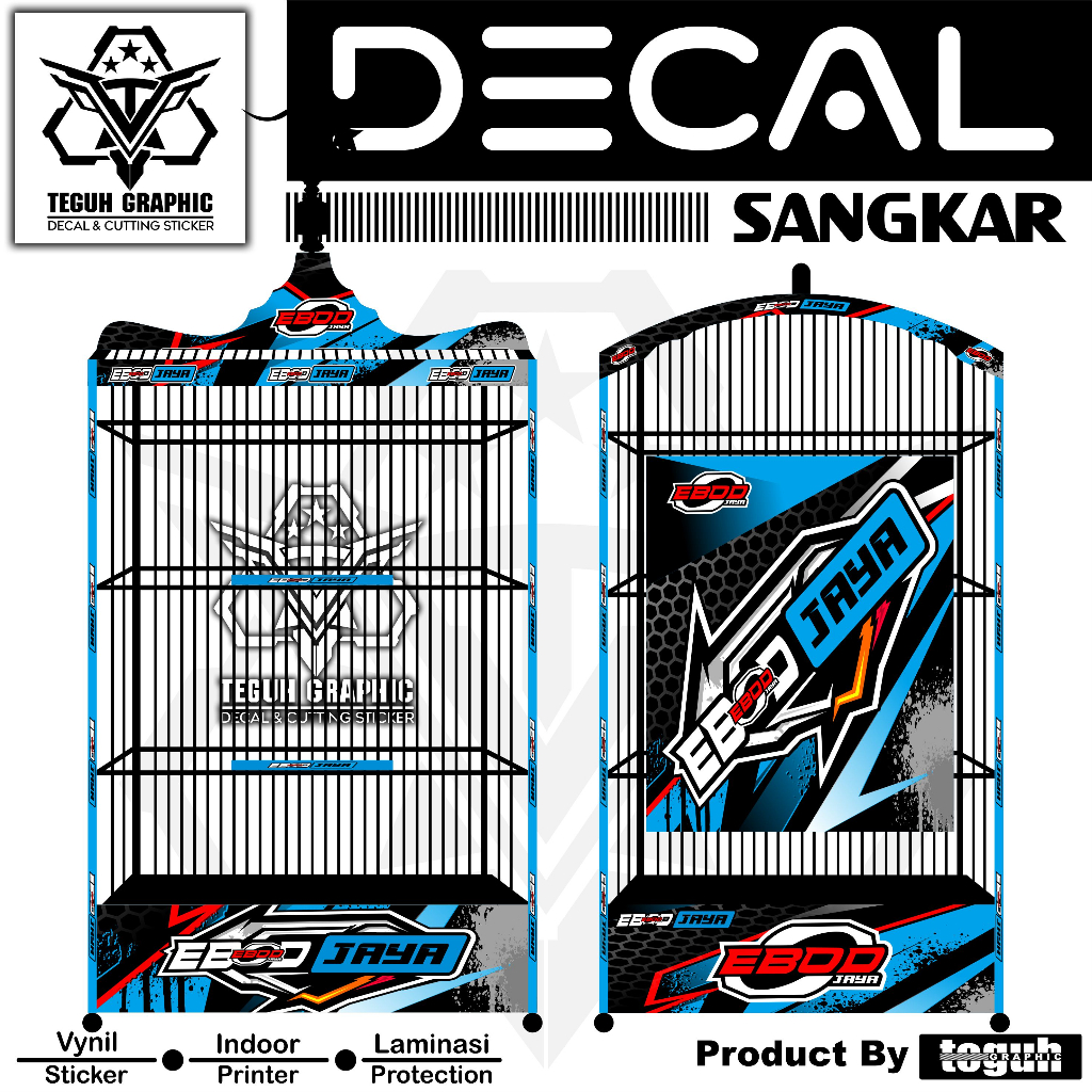 Stiker Sangkar Kotak Ebod Jaya Toska Decal Sangkar Kotak Ebod