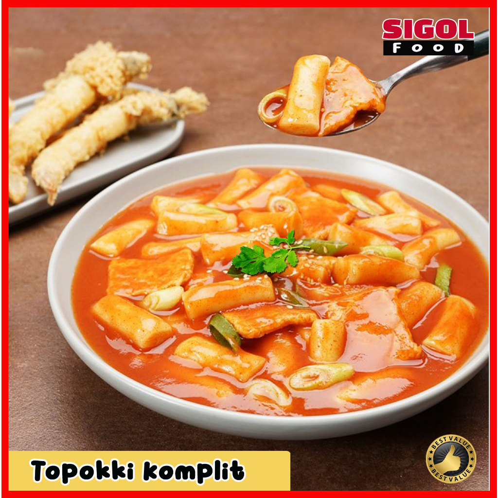 

Topokki Komplit Double Size-Rice Cake-Teokpokki-Tteokpokki-Mozarela-Original-Halal Jajanan Korea