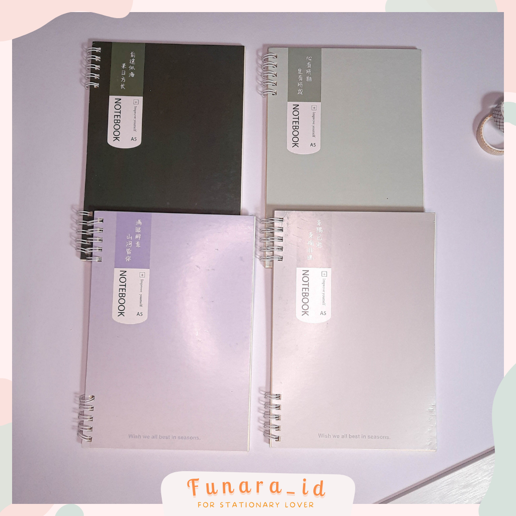 Notebook A5 / Notebook Lucu / Notebook Ring / Notebook Mini / Notebook Aesthetic