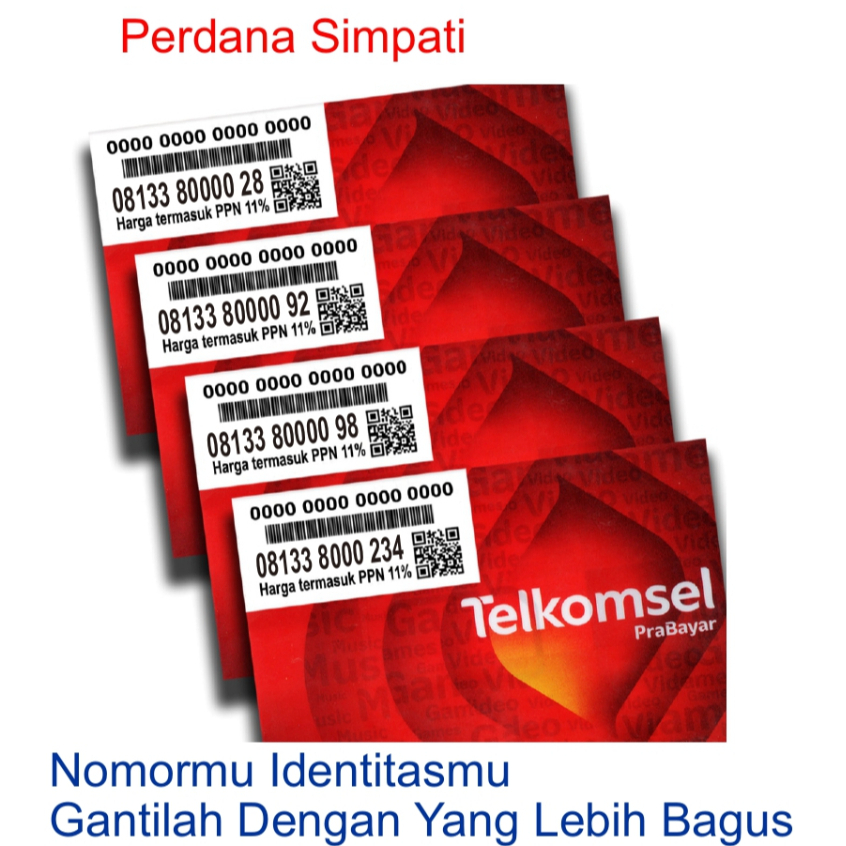 Nomor Cantik Simpati Hoki 80000 Nomer Rapi Perdana Telkomsel Sempati 0000 8000234 28 92 98