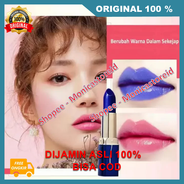 Lipstik Magic Blue Lipstik Biru Berubah Warna Jadi Cantik  Longlasting Waterproof 100% ORIGINAL