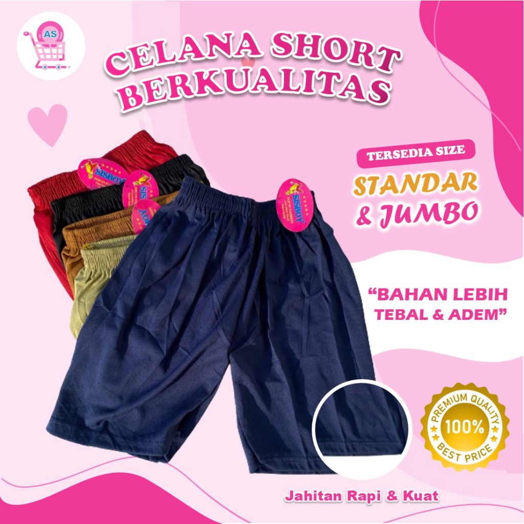 SISBOY Celana Dalaman Daleman Pendek Short Sot Wanita Anak Perempuan & Dewasa Jumbo