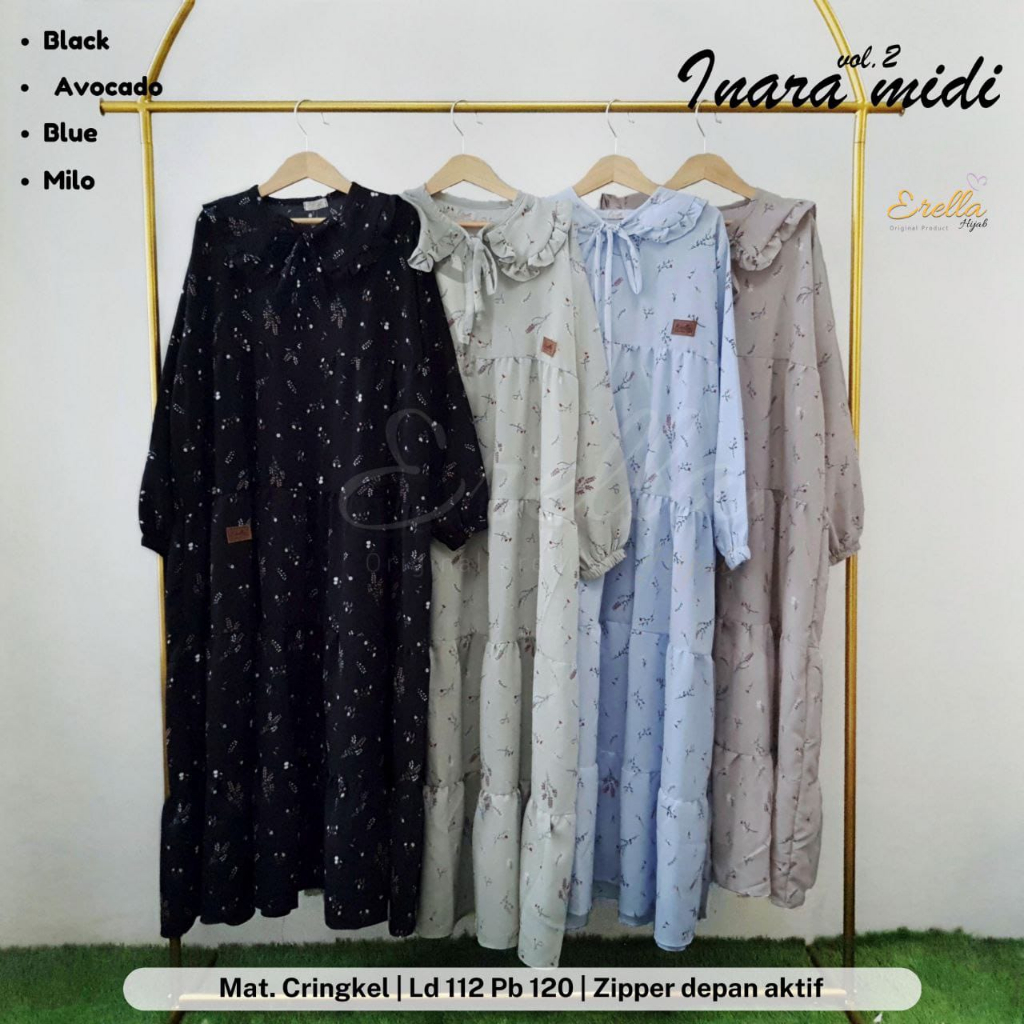 Inara Midi Dress Vol 2 by Erella Hijab