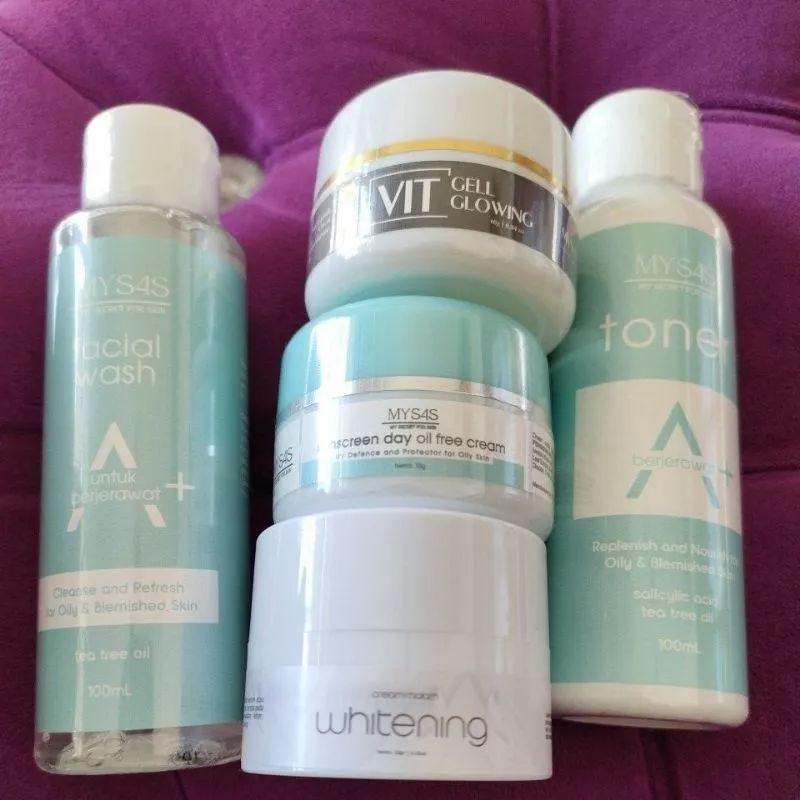 Mysas skincare Paket Oily/berminyak Whitening isi 5
