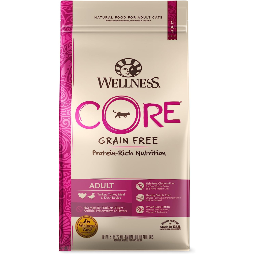 Wellness CORE Adult Turkey & Duck Cat Food 5lbs