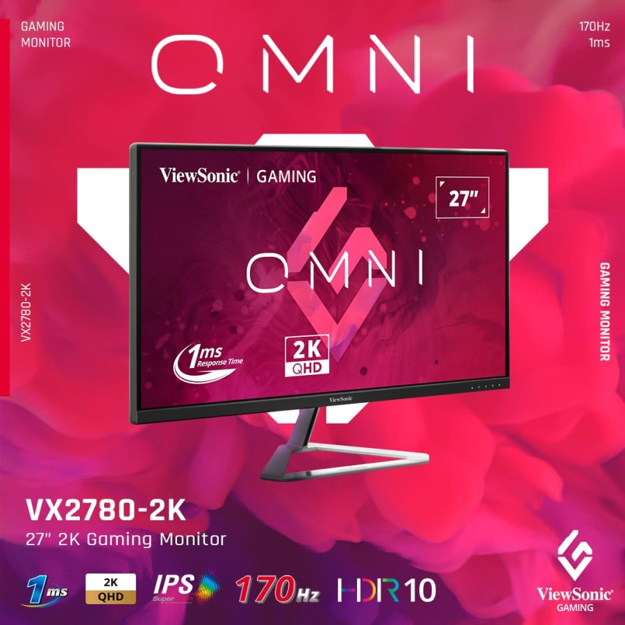 Monitor Gaming 27" ViewSonic VX2780-2K |HDR10 |170Hz |1ms |IPS |2K QHD