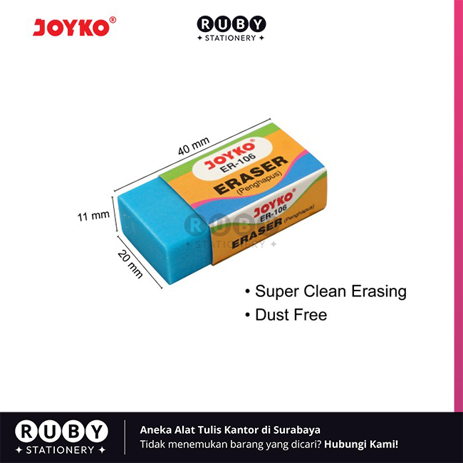 

RUBY STATIONERY Penghapus ER-106 Warna Joyko - Eraser