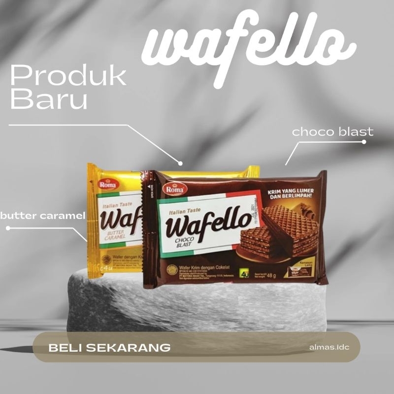 

Roma Wafello 17 gram (1 pack isi 10 pcs) Wafer eceran 1000