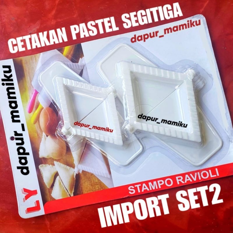 DAPURMAMIKU Cetakan Pastel segitiga set 2 Cetakan Ravioli Cetakan Samosa Dumpling Pastel Pangsit Seg