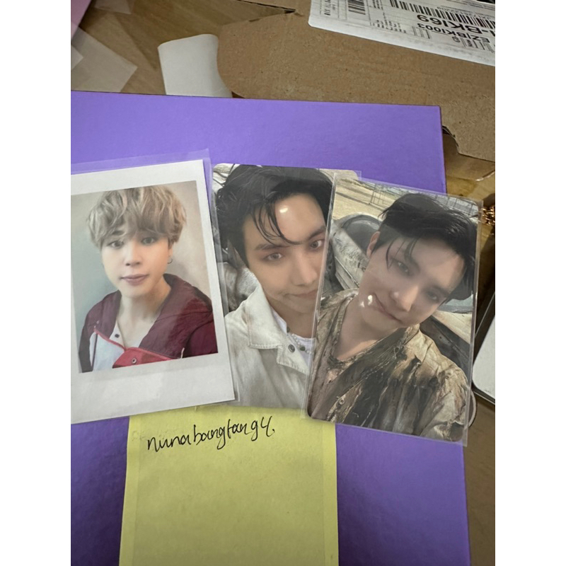 Card jhope and polaroid booked kak nunabangtan94