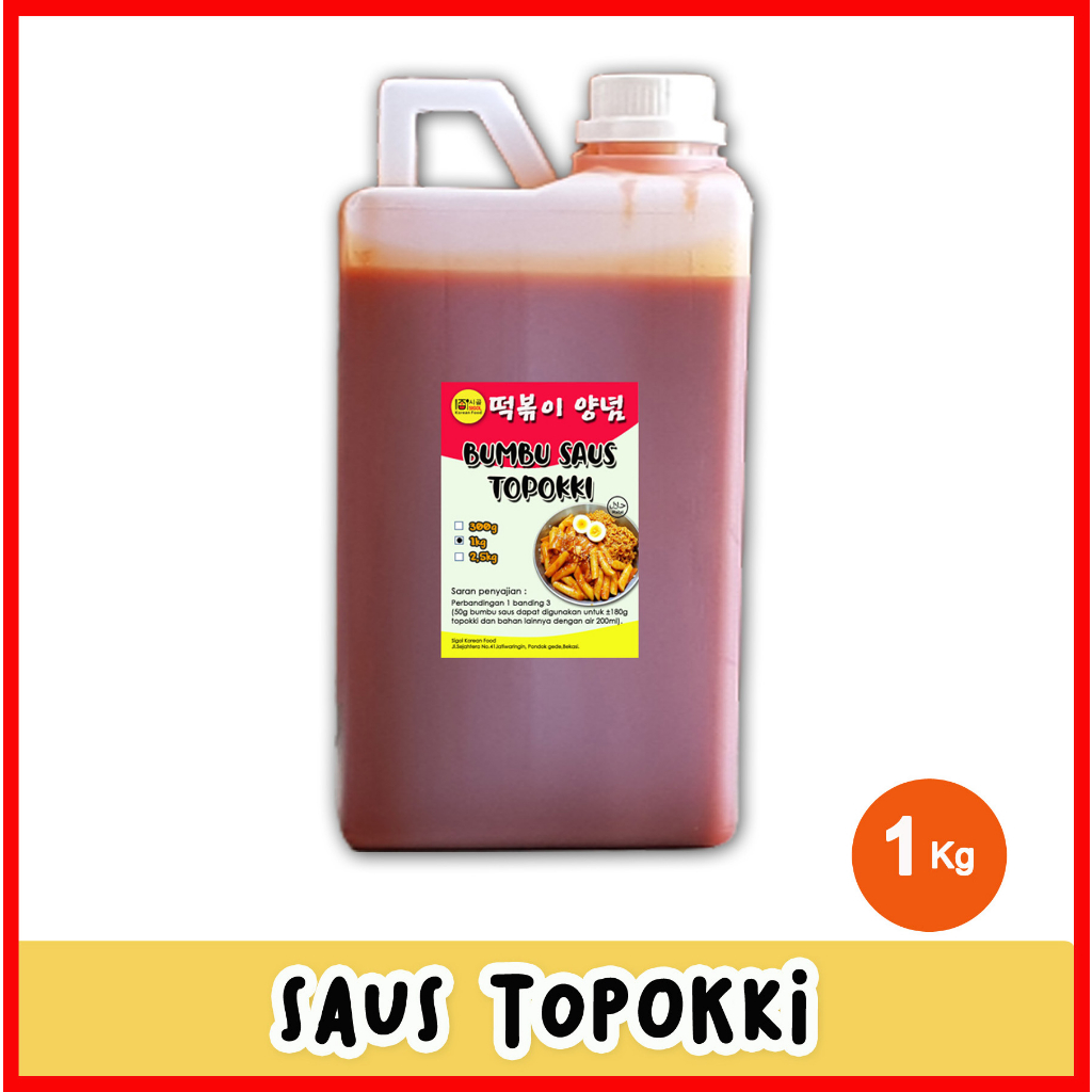 

Bumbu Saus Topokki 1kg-Saus Gochujang-Saus serbaguna-Saus Korea, bumbu Saos, saus sambal-Boncabe sambal ini