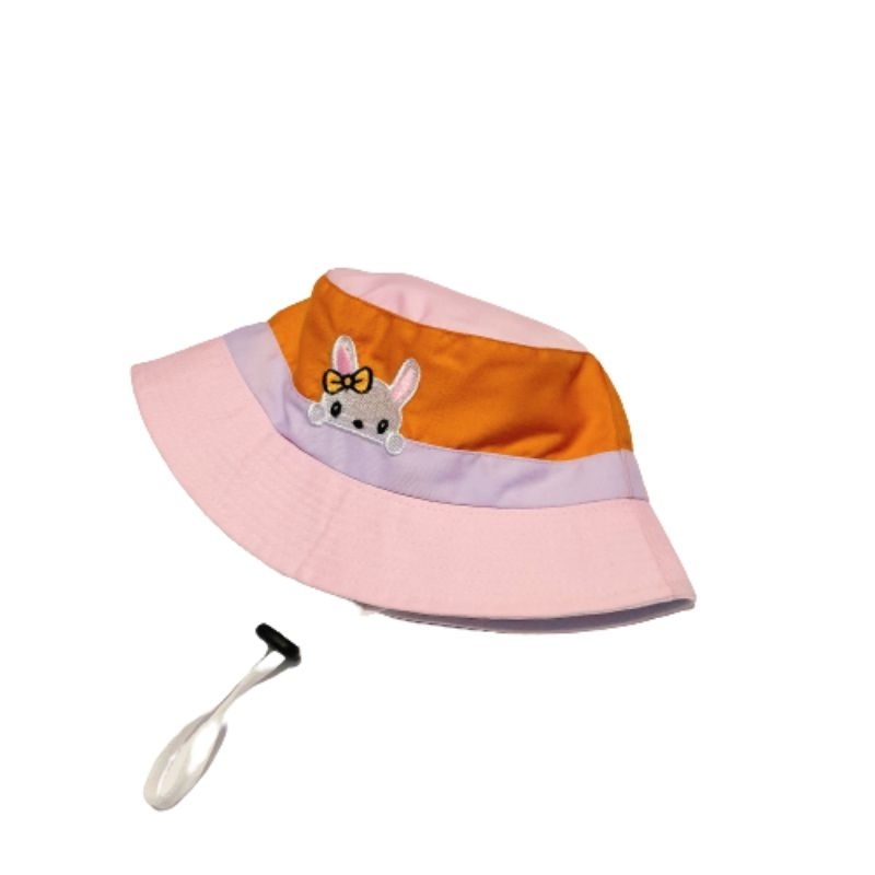 topi anak BUCKET Hat tali premium tiga warna kombinasi
