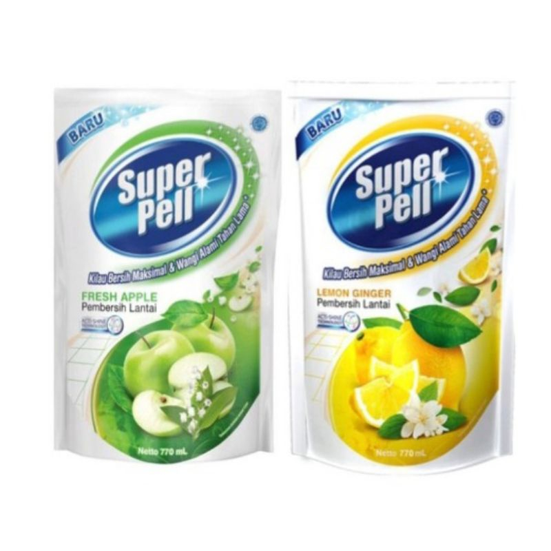 Super Pell Pembersih lantai 770ml Sabun Lantai Superpel